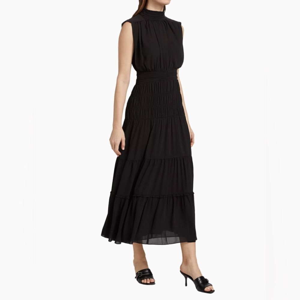 Derek Lam 10 Crosby Sleeveless Tiered Midi-Dress size 10